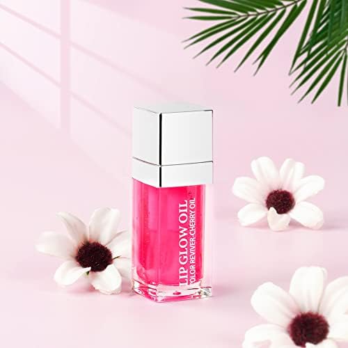 AOOWU Plumping Lip Oil Tinted, Moisturizing Lip Oil Long Lasting Nourishing Lip, Hydrating Lip Gloss Tint Lipstick for Women, Glitter Shine Liquid Lipstick, Lip Glaze Makeup Cosmetic