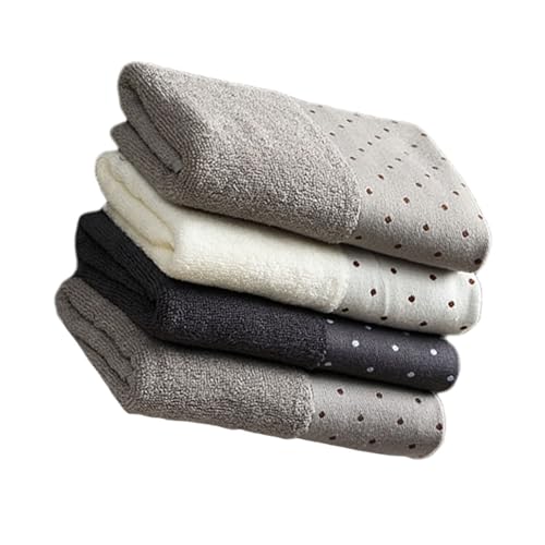 Toallas faciales suaves y absorbentes ABOOFAN, pack de 4 toallitas de algodón