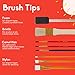 CONDA 25 Pcs Assorted Paint Brushes Value Pack for Watercolor, Oil, Acrylic Paint, Tempera Paints & More