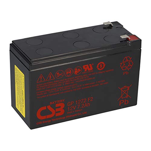 CSB GP1272 F2, batterie hermétique rechargeable au plomb 12 V 7,2 Ah Faston 6,3 mm