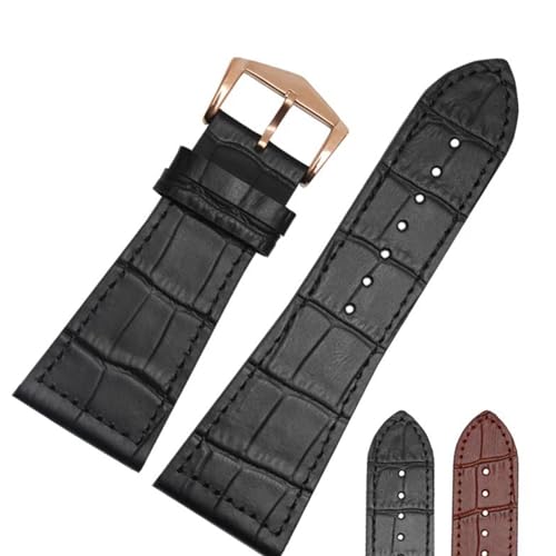 Bracelet de montre en cuir véritable Klauer de 26-30mm avec une boucle en acier chic - 2