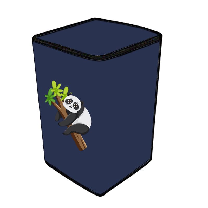 KVAR water dust Protection washing machine cover for Haier 707 Series 6.5 kg 5 Star Fully Automatic Top Load (Pulsator Wash Technology, HWM65-707BKNZP) Blue colour with print