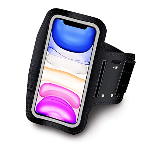 Brazalete Deportivo Compatible con Huawei P20 Pro, Lite Running Neopreno Ajustable Velcro antisudor Antideslizante Bolsillo para Auriculares Llaves (Negro)