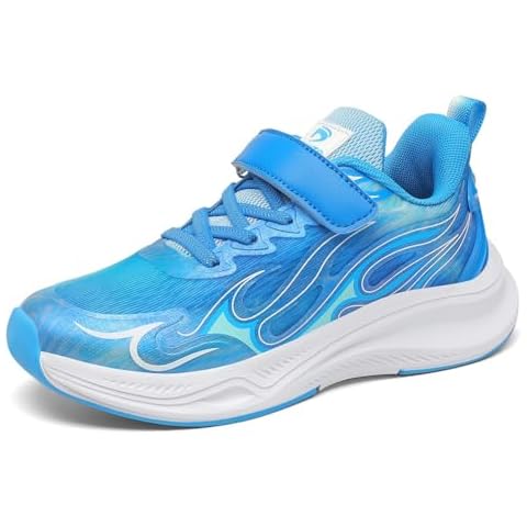 Dannto Kids Sneakers Boys Tennis Shoes Girls Running Shoes Breathable Sports Walking Athletic Shoes Blue Little Kid Size 2 Cover