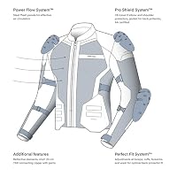 REBELHORN Scandal 3 Motorradjacke Herren | Textil | Ellbogen und Schulterprotektoren Stufe 2 | Tasche für Rückenprotektor | Große Mesh Belüftungspaneele – Ansicht 4