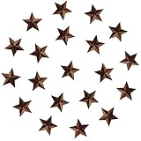 MGSYPHOME Barn Star Texas Stars Art-Metal Star for Outside Rustic Vintage Western Country Home Farmhouse Wall/Door Decor, ，2.4-Inch, Set of 20. (Rust)…