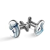  Gemelos de hombre,Dos corazones felices balanceándose gemelos clásicos negros para traje, camisa, boda, negocios, cumpleaños, joyería, regalo