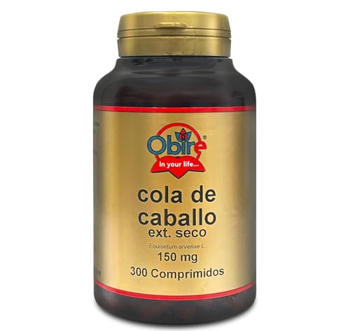 Obire | Cola de Caballo | 150 mg | Efecto diurético | Minerales Potasio y Silicio | 300 comprimidos