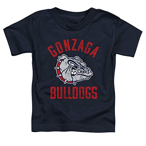 Gonzaga University Official Bulldogs Logo Unisex Toddler T Shirt,Navy, 2