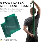 THERABAND Professional Latex Resistance Bands, Individual 6 Ft Elastic Band for Upper & Lower Body Exercise, Physical Therapy, Pilates, Home Workouts, 6 Foot, Blue, Extra Heavy, Intermediate Level 2