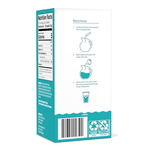 Image of Amazon Grocery, Lemonade Drink Mix Singles, 3.2 Oz