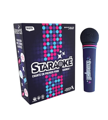 STARAOKÉ – Jeu de société Musical et drôle - Jeu d'Ambiance Entre Amis ou en Famille - Attrapez la réplique de Micro et Chantez Avant Les Autres ! Dès...