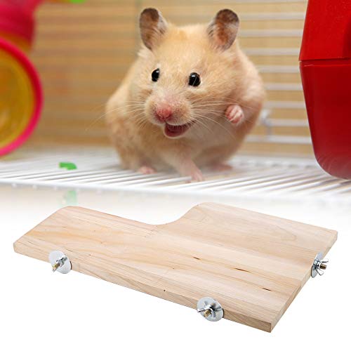 Fdit Hamster Wooden Springboard, Pet Wooden Toy, Wooden Springboard, for Hamster Easy to Install Squirrel - Image 4