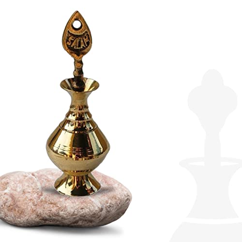 Bluequeen Islamic Brass Eye Liner Antique Bottle Hand Pot Women Accessories Eyeliner Kajal Holder Case Vintage Engraved Crafted Wedding Party With Free Eye Liner Powder - Pack Of 1 #TOP2