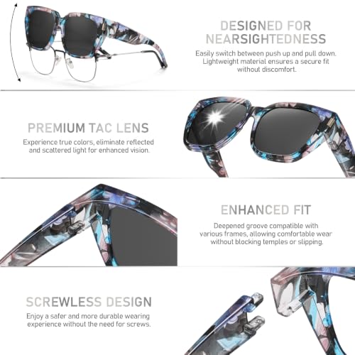 Image of HAOLOTA Polarized Fit Over Glasses Sunglasses for Women UV Protection