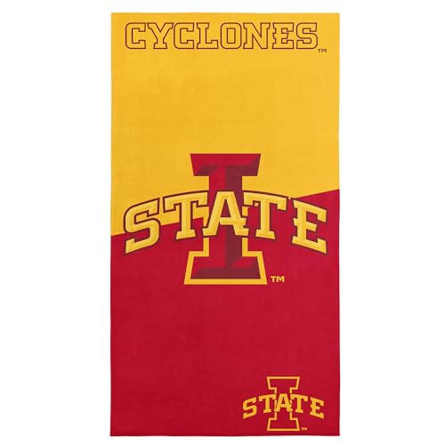 Northwest NCAA Iowa State Cyclones Incisor Microfiber Beach Towel, Quick Dry Sand Resistant Lightweight Absorbent Bath Pool Swim Travel Fan Gear, 30 x 60 Inch