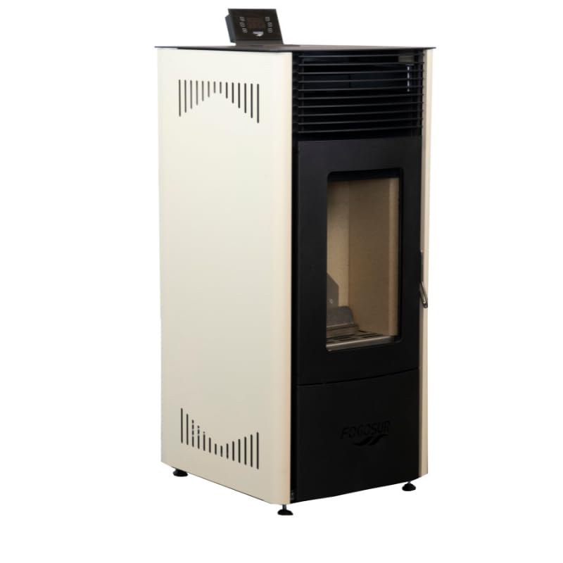 TODOPETS - ESTUFA PELLET ELBA 10 AUTOMATICA, 10KW PROGRAMABLE ECODESIGN COLOR BLANCO