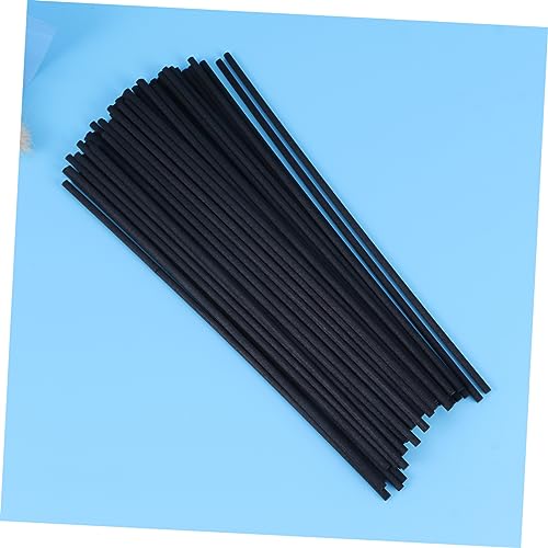 50 varillas difusoras negras de ratán natural para aroma miniatura 3