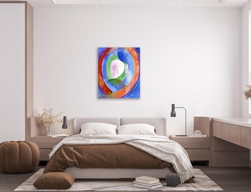 Impression sur toile Circular Forms tableau abstrait grand format 80x95cm - 4