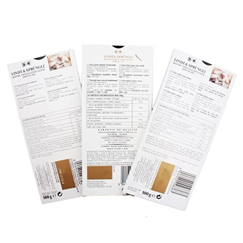 Image of Lindt Excellence Combo of 90%, 85% and 70% Cocoa Dark Chocolate Bar, 100g Each (Pack of 3)