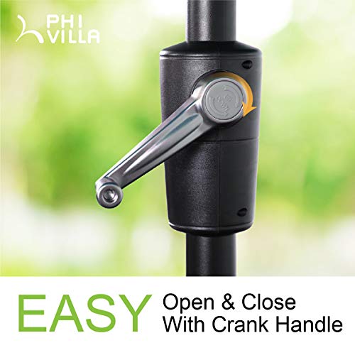 PHI VILLA 13ft Outdoor Market Umbrella Double-Sided Twin Large Patio Umbrella with Crank - Image 3