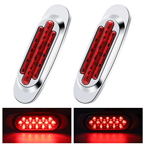 Lot de 2 feux de position latéraux 16 LED pour pick-up tout-terrain Rouge Cover