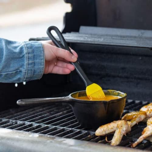 Jim Beam Vorgebrannter robuster Gusseisentopf zum Grillen und Ofen, groß, schwarz