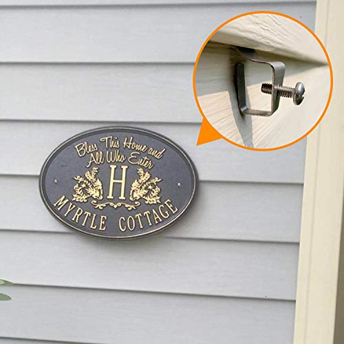 image for HUXOR Address Plaques Hanger for Vinyl Siding, No-Hole Needed Outdoor 