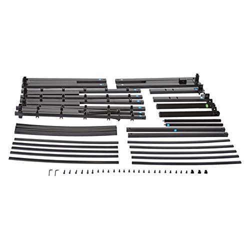 Image of Amazon Basics Heavy-Duty Non-Slip Bed Frame with Steel Slats, 18 inch Height for Storage Space, Sturdy Support for Mattress, Easy Assembly, Queen, Black