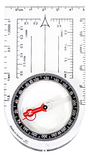 SkinStar Boussole pour cartes 5 échelles de cartes Randonnée Outdoor Boussole Navigation Cover