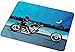 Produktbild Office Mouse Pad Motorrad, Kunst mit Chopper Motorrad Biker Reiten Sternenhimmel Skyscape Silhouette, Black Navyfor Women