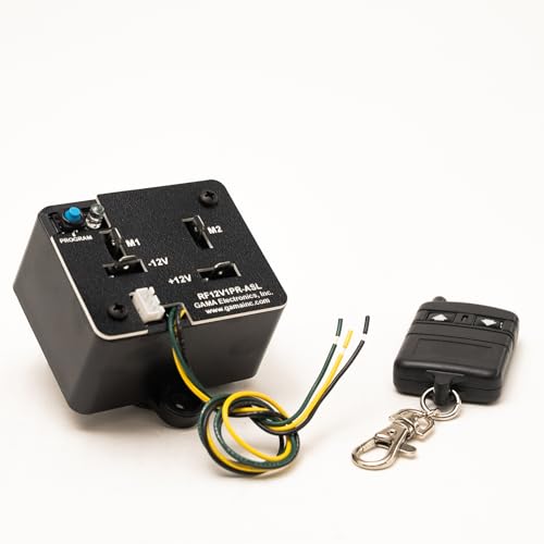 RF Remote Control Reverse Polarity 12VDC Motor Control with Auxiliary Switch Input