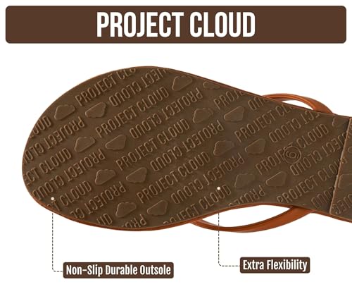 Image of Project Cloud Flip Flops for Women Footwear- Lightweight and Memory Foam Insole Sandals for Women 2026 - Durable Non-Slip Beach Essentials Flats for Women Sandals (Foundations)