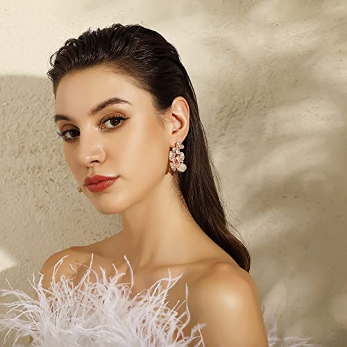 Luxury zircon drop earrings, Yellow Gold, Zircon, - Image 8