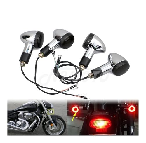 Feu freinage LED moto universel et lampe clignotant de course pour Dyna - 2