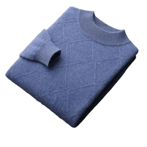 Men's Pullover Sweaters Long Sleeve O-Neck Loose Striped Knitted Cashmere Pullovers