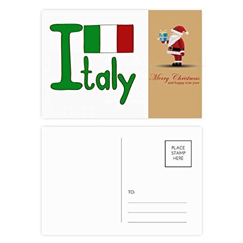 Cartes postales Italie remerciement drapeau italien vert lot de 20 papeterie