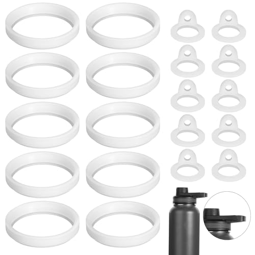PEUTIER 20pcs Water Bottle Lid Replacement for Thermoflask 24/32/40/64oz, Silicone Water Bottle Gasket Water Cup Seal Ring O Ring Replacement Accessories Compatible with Thermoflask Spout Lid