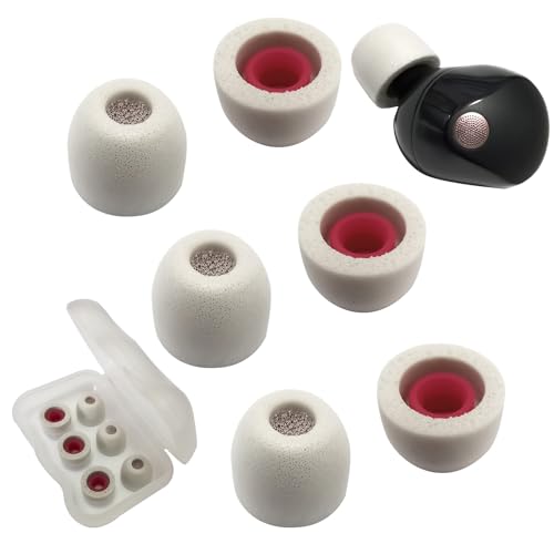 Image of Luckvan Extra Small Memory Foam Earbuds Tips for Sony WF-1000XM5 Replacement Ear Tips WF-1000XM5 WF-1000XM4 Earbuds 3 Pairs Gray