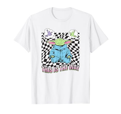 T-shirt Grogu The Mandalorian Star Wars en coton noir pour fan de pop culture