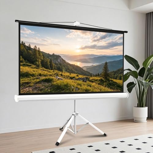 Pantalla manual con trípode 60in 4:3 blanca portable miniatura 7