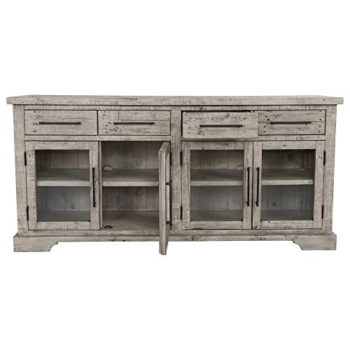 Kosas Home Sagrada 4-Drawer Reclaimed Pine Sideboard - Sierra Gray #TOP1