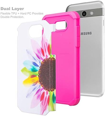 Galaxy J3 Luna Pro Case,J3 Prime Case,Galaxy J3 Eclipse Case,Galaxy J3 Emerge,Amp Prime 2,Express Prime 2,Sol 2,J3 Mission Shock Proof Phone Case Compatible for Samsung J3 2017, Sun Flower