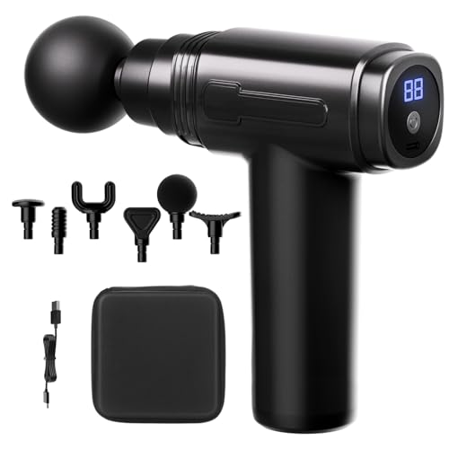LINGTENG - LINGTENG Portable Massage Gun With Carry Case, Deep Tissue Type-C Charging, Gifts - -6%