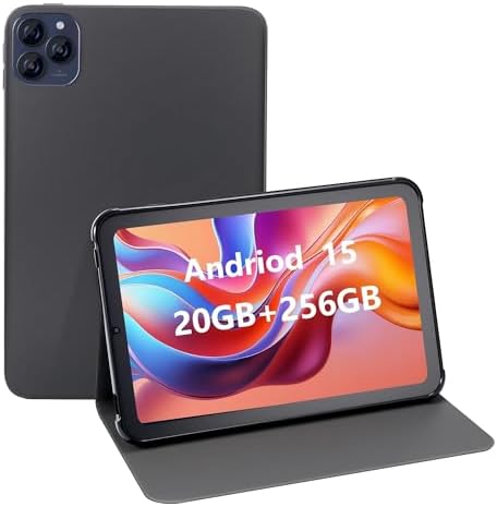 10.1 Tablet, Android 15, 20GB(8+12) RAM 256GB ROM, In-Cell-Display,1280x800, 6000mAh, Bluetooth, Dual Kamera, GMS, WiFi
