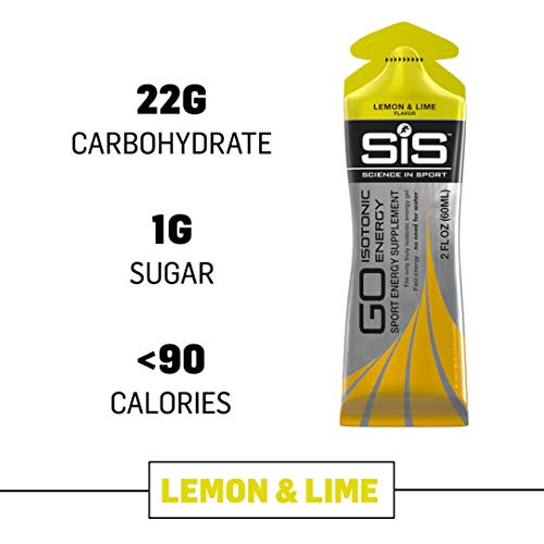 Image of Science in Sport Energy Gel Pack, SIS Isotonic Energy Gel, 22g Fast Acting Carbs, Performance & Endurance Gels, Lemon & Lime Flavor - 2 Fl Oz (Pack of 6)