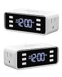 DEWENWILS 24 Hour Programmable Digital Timer Outlet, Indoor Digital Timer Outlet with 3 ON/Off Settings, 3 Prong, 125V/1000W Tungsten/15A...