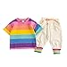 Produktbild wuayi Baby Bekleidungssets, Regenbogen Kurzarm T-Shirt Tops Hosen Junge Kleidung Outfits Kostüm 6 Monate - 3 Jahre