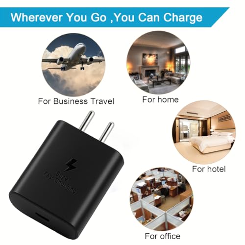 Image of Original 45w | PD Wall Adapter Smart Power Regulation Compatible with Samsng A04 M31 Prime S21 Ultra A15 A05 A22 M04 A33 M11 Tab A8 LTE - New Model-Black
