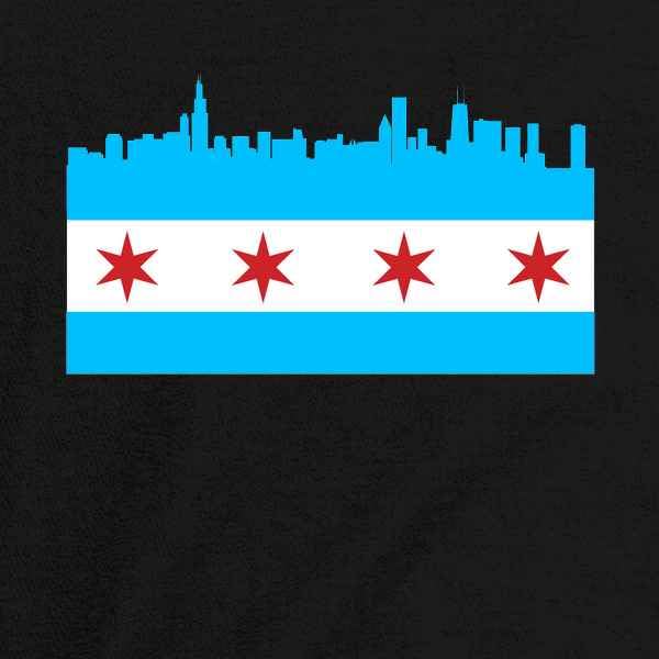 Pop Threads Chicago City Flag Skyline Retro Vintage Baby Toddler Kids Girl Boy T-Shirt2